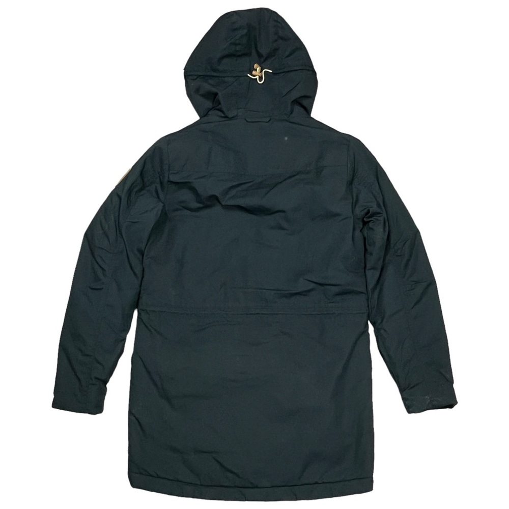 Fjallraven Singi Down Jacket Dark Navy G-1000 Faux Fur Storm Hood Pockets Mens S - Picture 2 of 8